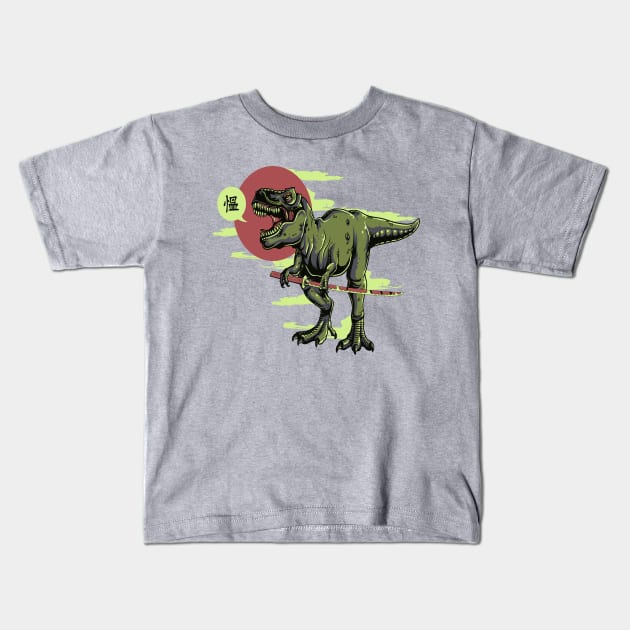 Failing as a Samurai - T-Rex Parody Kids T-Shirt by user03